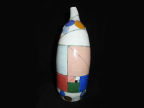 Bauhaus Bottle: underglazes on porcelain